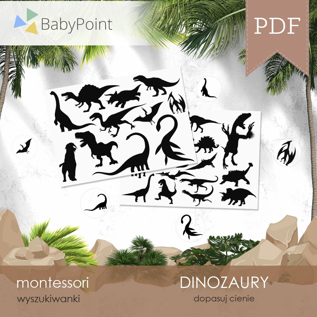 Dopasuj cienie dinozaurów