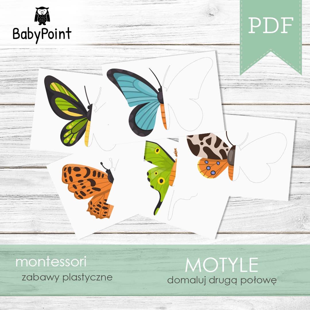 Domaluj połówki motyli
