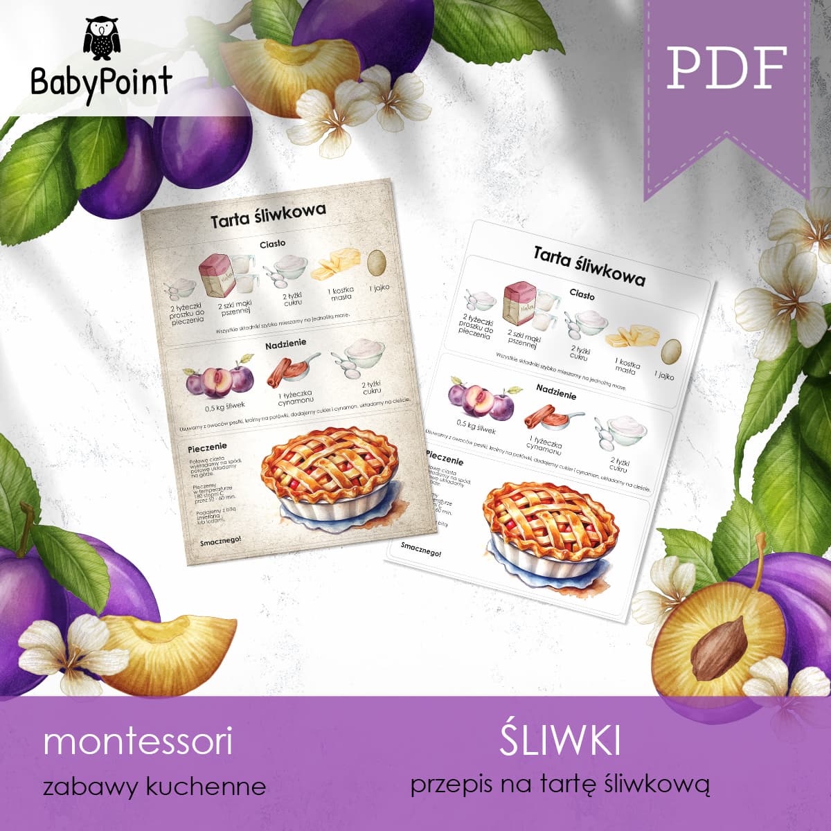 Przepis na tartę śliwkową