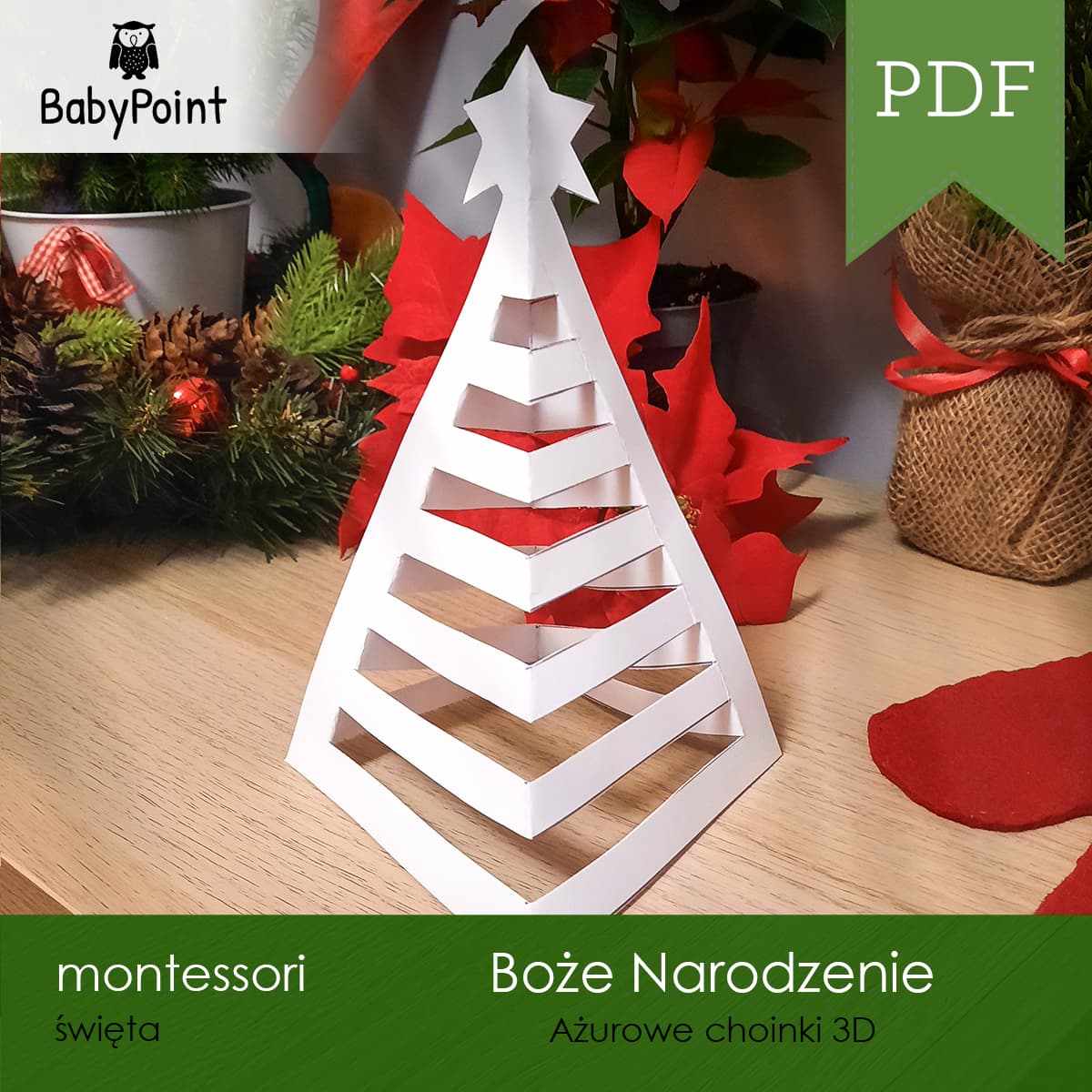 Ażurowa choinka 3D 3