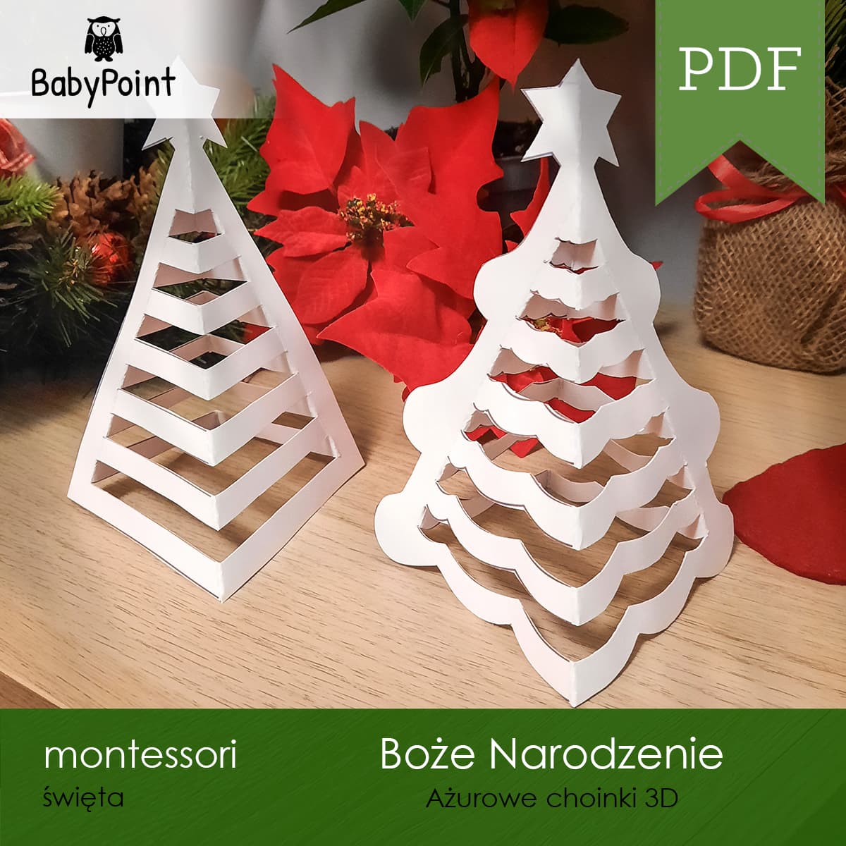 Ażurowa choinka 3D