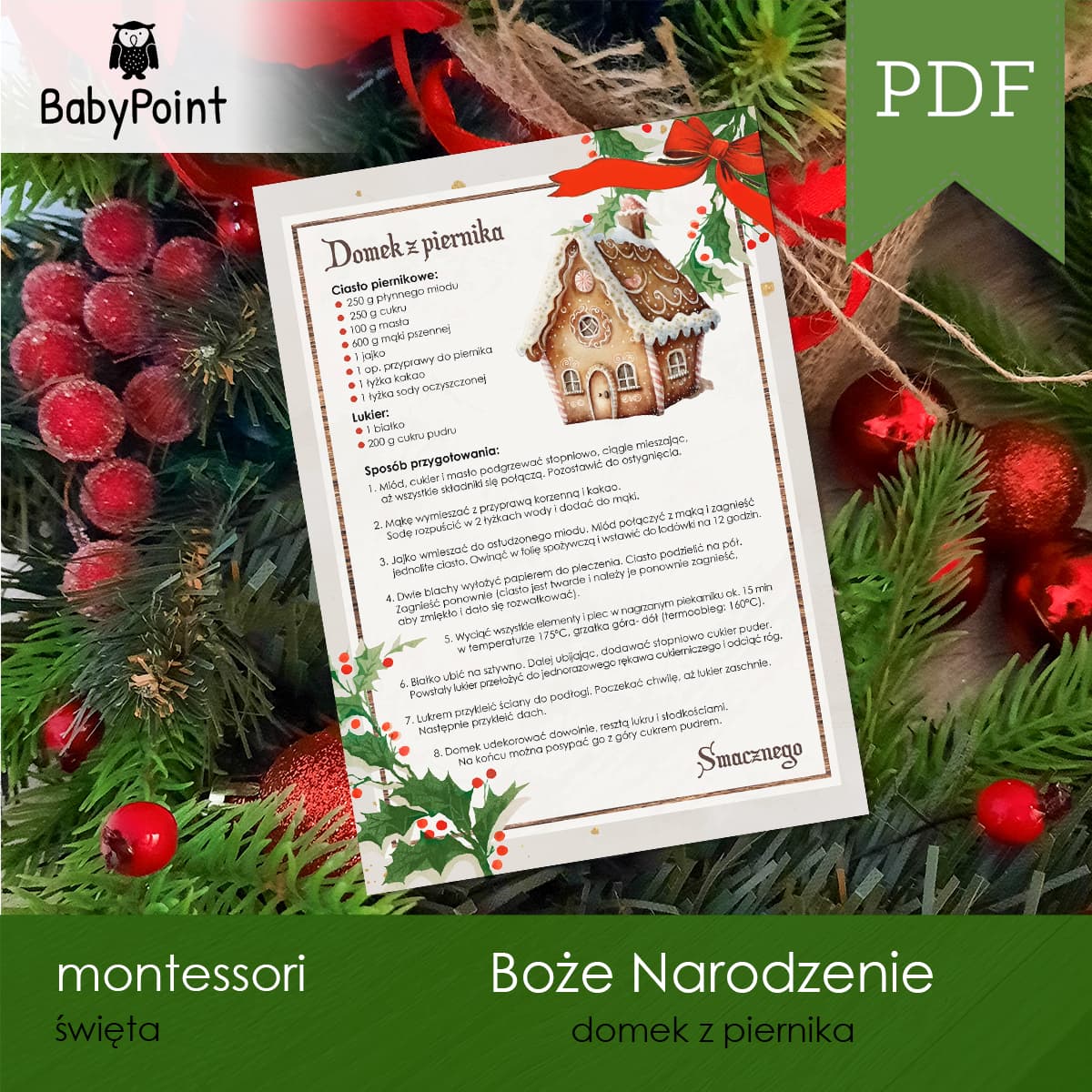Przepis na domek z piernika